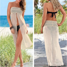 Sexy Open Cut Semi Transparent Sexy Lace Beach Dress (50126)
